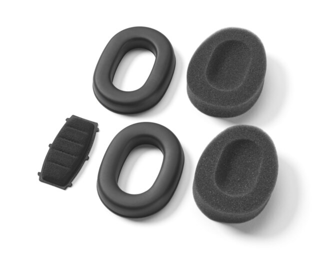 Replacement ear cushions, headband cushion and foam liners for hearing protectors